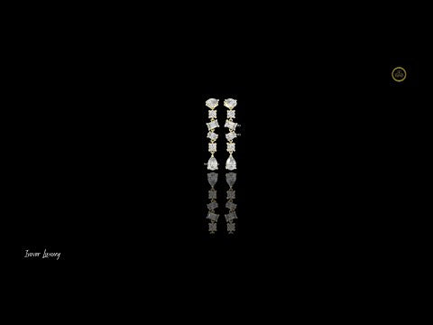 1.36 CT Celestia Cascade Multi Shape Moissanite Diamond Drop Earrings For Her
