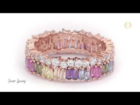 Rose gold sapphire diamond ring luxury by Ivevar
