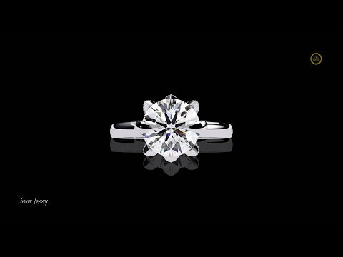 3.05 CT Ethical & Affordable Lab Grown Round Cut Diamond Solitaire Ring for Her
