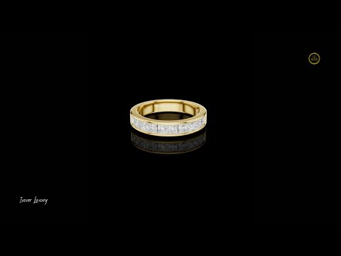 Princess Cut Channel Set Moissanite Diamond Band