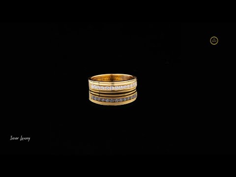 1.20 TCW Hand-Finished Horizon Illuminated Ring with a Stream of Round Set Moissanite Diamond