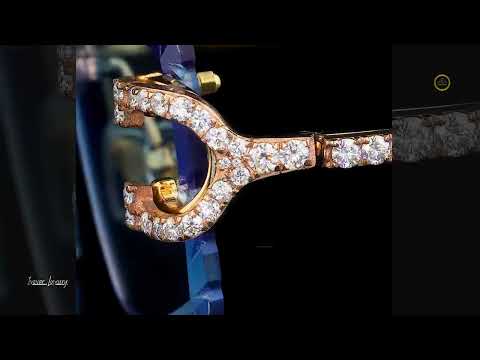 Iced Out Custom Diamond Sunglasses with Blue Rimless Lenses