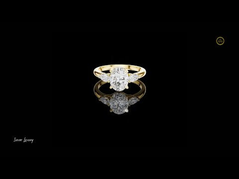 2.00 CT Stylish Oval Cut Three Stone Lab Grown Diamond Ring with Pear Cut Side Diamonds