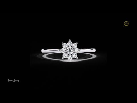 0.17 TCW Stunning Floral Round Moissanite Diamond Ring A Timeless Bloom of Sparkle and Sophistication