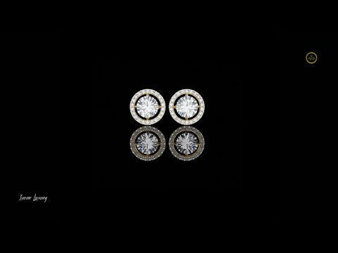 0.81 CT Exclusive Designer Moissanite Round Cut Diamond Earrings Limited Edition For Look