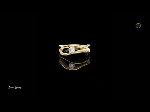 0.165 TCW Luxury Twisted Moissanite Diamond with Sculpted Split Band Modern Minimal Solitaire Engagement Ring For Her