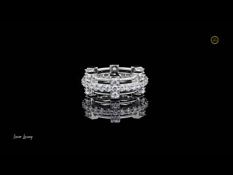 Round Cut Lab Diamond Pave Wedding Band