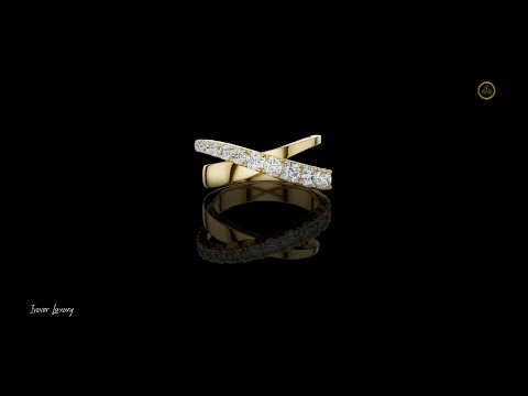 Criss Cross Round Moissanite Diamond Wrap Ring