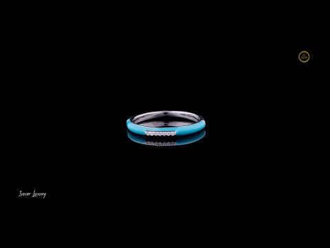 Sky Blue Moissanite Diamond Channel Set Band Ring