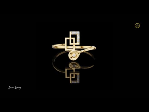 0.024 TCW Artistic Geometric Drop-Shape Ring in Featuring Brilliant Lab Grown Diamonds