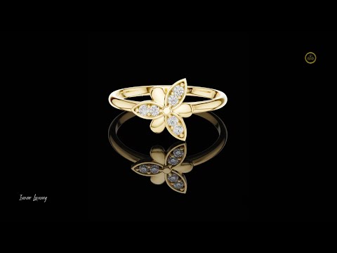 Round Lab Diamond Cluster Promise Ring