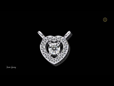 0.17 TCW Timeless Elegance Round Cut Moissanite Diamond Beautiful Pendant in Stylish Heart shaped Design