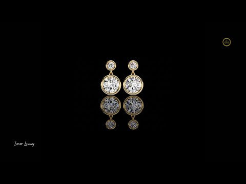 1.83 TCW Sophisticated Moissanite Bezel Set Radiant Round Cut Diamond Earring for the Discerning