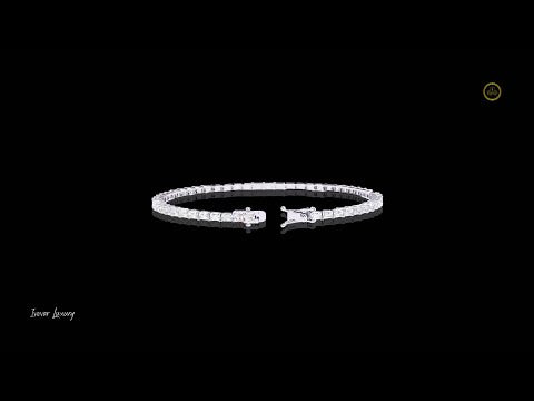 2.45 TCW Exquisite Personalized Lab Grown Diamond Bracelet with Brilliant Princess Cut Diamonds in Classic Prong Setting