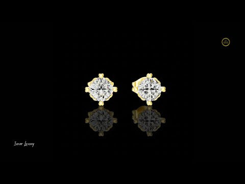 1.50 TCW Classic Cushion Cut Moissanite Diamond Stud Earrings in Collet Setting for Everyday Elegance