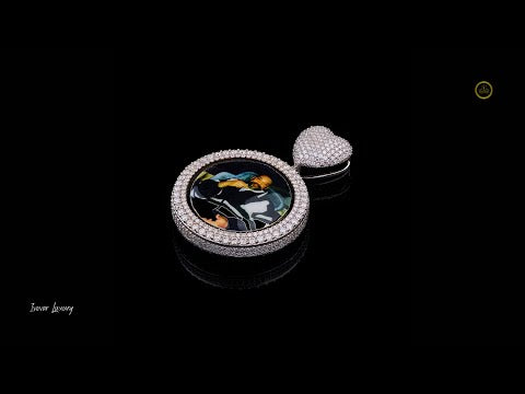 Keep the Memories Close Moissanite Full Diamond Heart Pendant Flex By Ivevar
