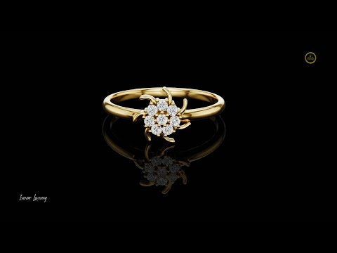 Round Brilliant Lab Diamond Floral Cluster Ring