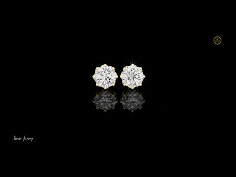 4.00 TCW Eternal Spark Classic Solitaire Stud Earrings with Round Moissanite Diamond