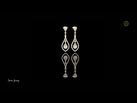 0.36 CT Starbound Teardrop Lab Grown Diamond Chandelier Drop Earrings For Quiet Days