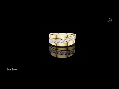 0.68 TCW Contemporary Moissanite Diamond Band with Seamless Round Brilliance Sculpted High Polish Band