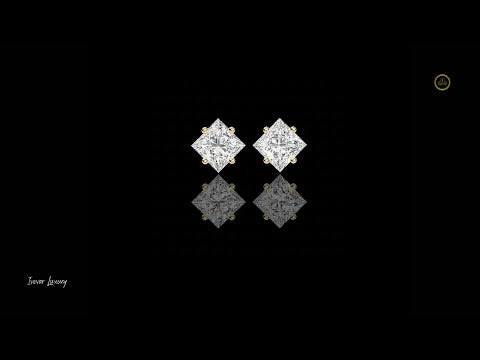 2.39 TCW Timeless Lab Grown Princess Cut Diamond Earrings Ethical Brilliance Perfect For Gift