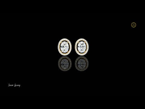 0.86 CT Ethical Elegance Lab Grown Oval Cut Diamond Earrings Collection For Cocktail Party