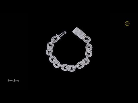 Luxury Lab Grown Diamond Cuban Link Bracelet with Iced Box Clasp By Ivevar