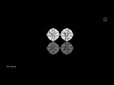 2.57 TCW Elegant Classic Lab Grown Round Cut Solitaire Stud Earrings with Premium Prong Setting