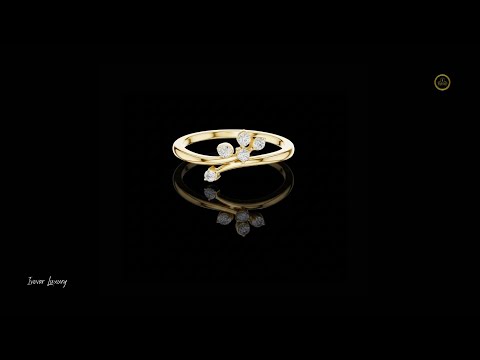 0.13 TCW Elegant Lab Grown Round Diamond Floral Accent Ring in Polished Fine Luxury Jewelry