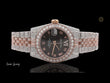 Royal Green Dial Luxury Stainless Steel Watch With Two Tone Full Iced Out Watch