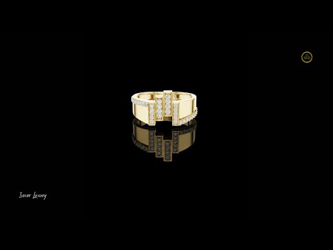 0.39 TCW Exclusive Round Moissanite Diamond with Multi Row Pave Detailing Premium Designer Statement Ring