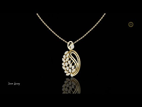 1.05 TCW Sparkling Moissanite Diamond Floral Leaf Designer Pendant Nature Inspired Luxury Jewelry For Her