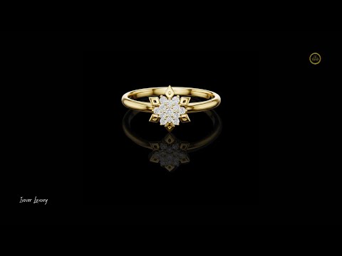 0.068 TCW Sunburst Diamond Ring A Luminous Fusion of Sparkling Lab Grown Diamond