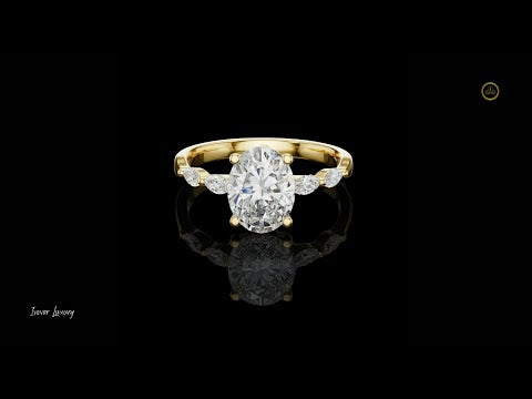 1.00 CT Premium Moissanite Oval Cut Diamond Ring For Get Together