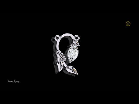 Nature Inspired Marquise Lab Diamond Leafy Pendant