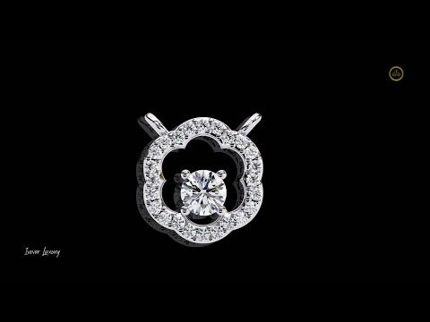 0.19 CT Dazzling Round Cut Moissanite Diamond Pendant for Wedding & Anniversary Gift
