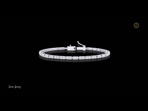 0.45 TCW Elegant Lab Grown Bracelet Featuring a Continuous Row of Sparkling Dual Round Diamonds Set in a Timeless Link Design