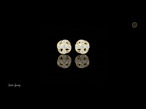 0.24 TCW Celestial Swirl Round Moissanite Cluster Stud Earrings with Radiant Circular Brilliance For Party