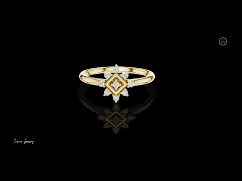 Intricate Floral Round Cut Moissanite Diamond Cluster Ring