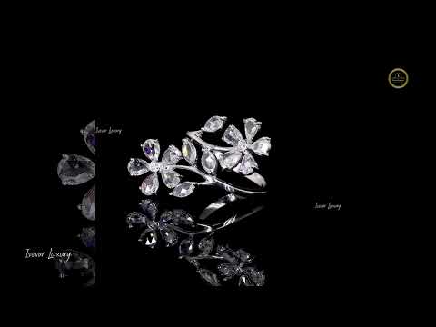 Nature Inspired Mix Cut Lab Diamond Engagement Ring