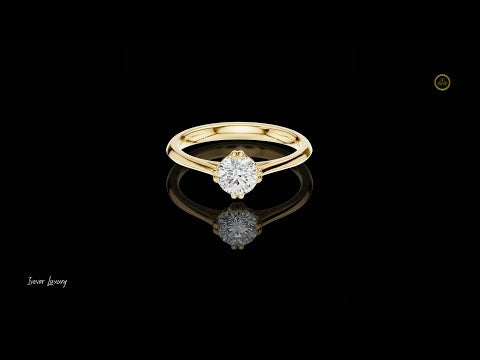 0.5 TCW Classic Round Solitaire Moissanite Diamond Timeless Brilliant Cut Engagement Ring for Her