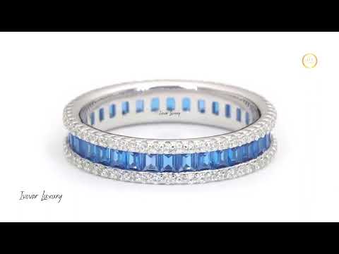 Unique Oval Natural Sapphire Diamond Ring by Ivevar Custom Luxury Engagement
