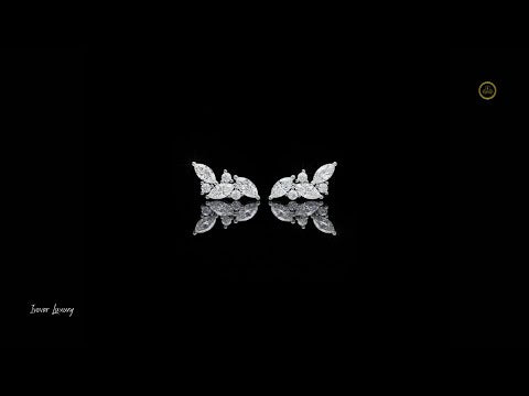 0.28 CT Luxury Finest Moissanite Created Diamond Marquise Cut Leaf Climber Earring for Birthday Gift