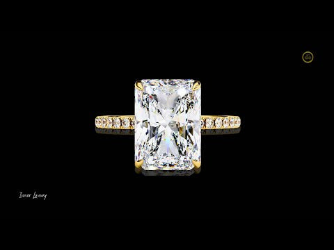 2.47 CT Classic Radiant Cut Lab Grown Diamond Engagement Ring Luxurious Jewelry by Ivevar Luxury