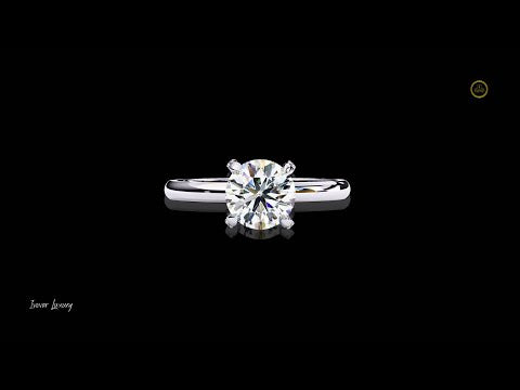 1.15 CT Sparkling Lab Grown Round Cut Diamond Ring Affordable Luxury For Festivals