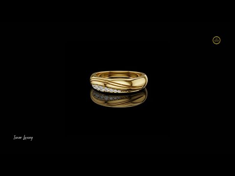 0.14 TCW Flow Lab Grown Diamond Band with Sculpted Curves and Precision Set Accents