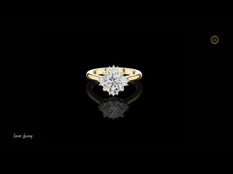 2.00 CT Stunnig Moissanite Round Brilliant Halo Solitaire Ring For Her