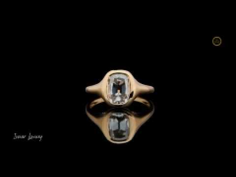 Bezel Set Cushion Cut Lab Diamond Solitaire Ring