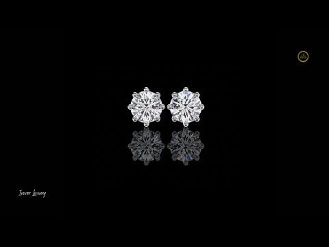 2.57 TCW Ultimate Collection of Luxury Moissanite Round Cut Created Diamond Six Prong Solitaire Elegance Earring
