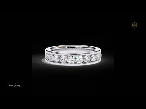 1.01 TCW Full Eternity Round Brilliant Lab Grown Diamond Channel Set Band A Timeless Expression of Radiant Brilliance